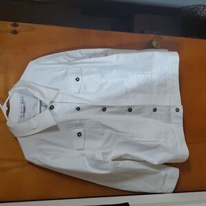 Denim & Company White Jean Jacket. 2X